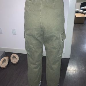 green baggy grinded cargo pants
